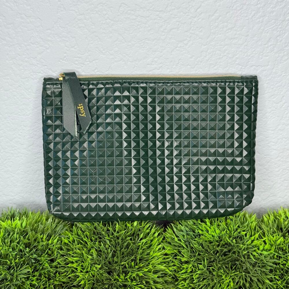 Ipsy Glam Bag Dark Green Cosmetic Makeup Bag Clutch (Bag Only) Aug 2019